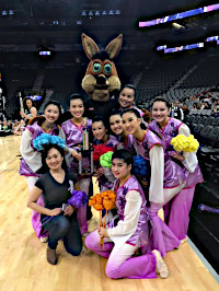 Dancers with trophy